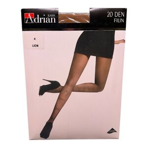 Adrian Ilash Filin Textured Design Tights 20 Denier Size 4 Sand